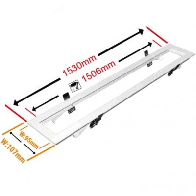 Πλαίσιο για Χωνευτό Γραμμικό Φωτιστικό LED 150cm Λευκό 21-1500
